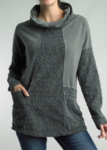 Cowl Sequin Pullover